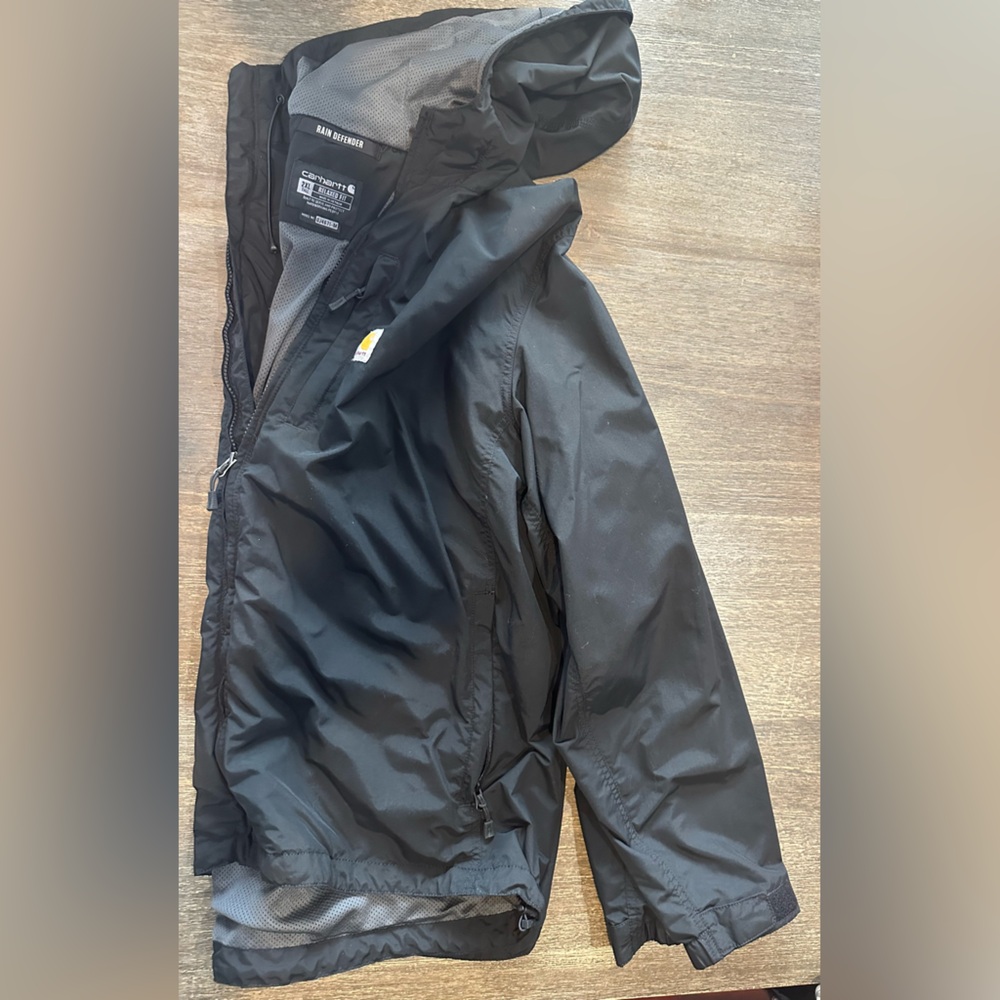 Carhartt Black Hooded Raincoat